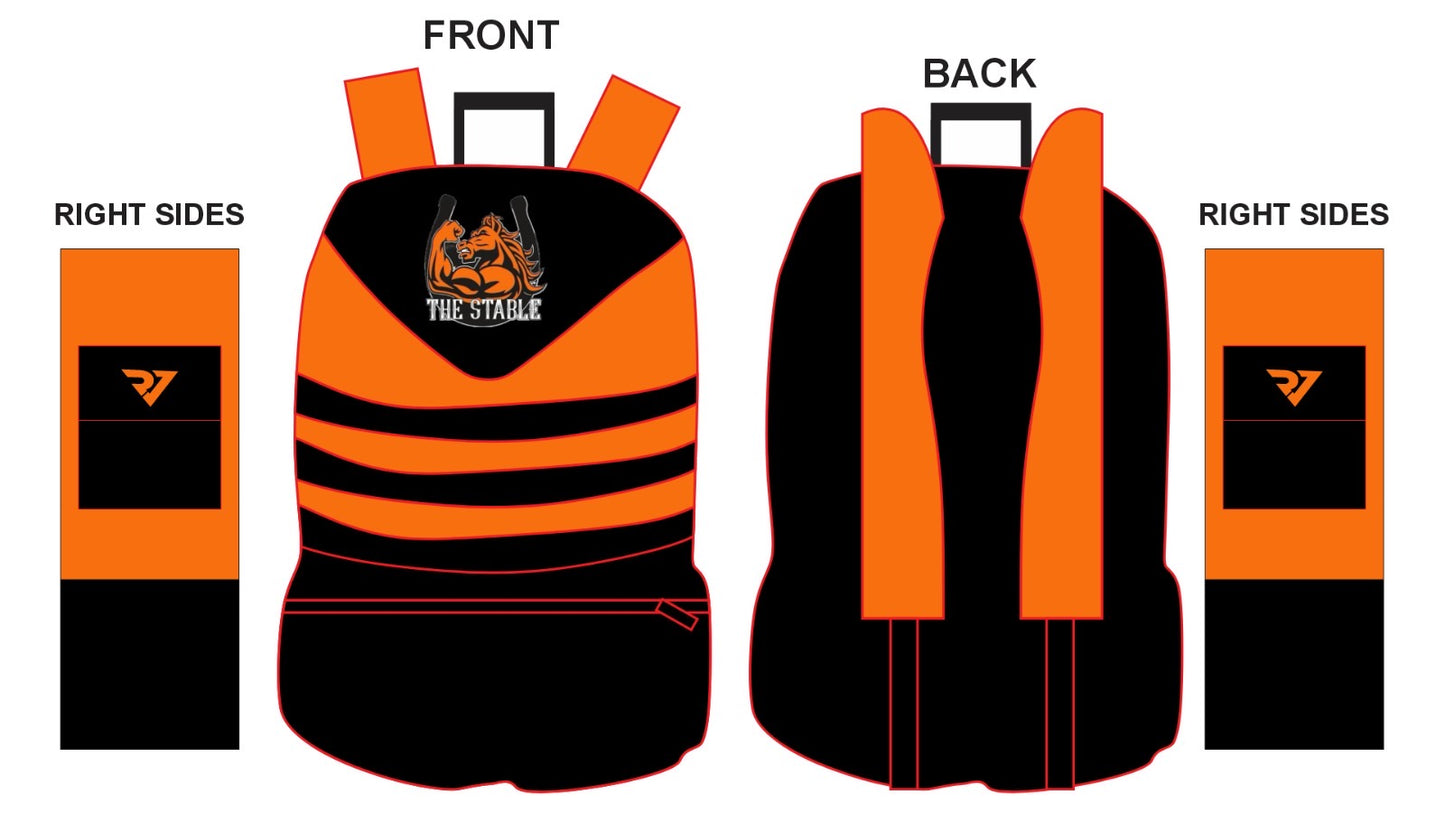 The Stable Black and Orange Wrestling Bag